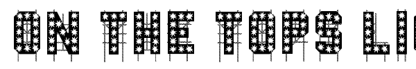 On The Tops Lights font preview